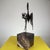 Black After Carlo Rizzarda, Bird Sculpture, Iron with Black Marble Base For Sale - Image 8 of 11