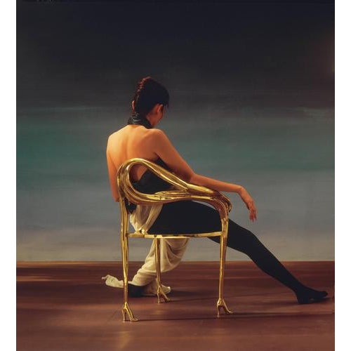 Salvador Dalí Leda Armchair Sculpture in Polished Brass by BD Barcelona, Spain For Sale - Image 4 of 13