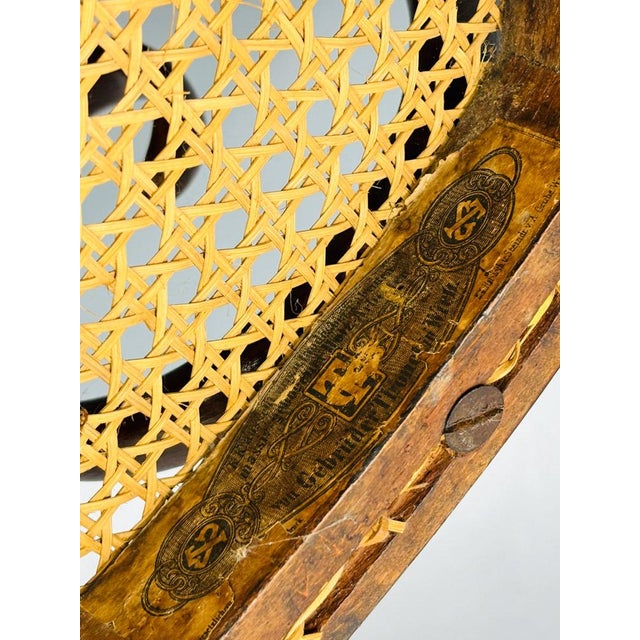 Antique Classical Armchair No. 11 in Bentwood Beech and Cane Seat from Thonet, Vienna, 1868,, 1870 For Sale - Image 11 of 12