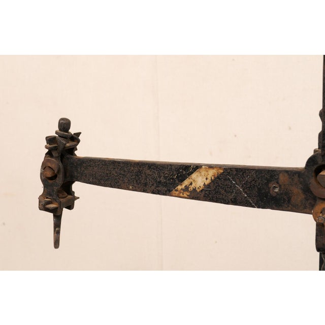 Mid 20th Century French Mercantile Iron Scale on Stand For Sale - Image 10 of 12