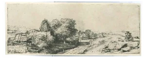 Charles Amand Durand after Rembrandt, Landscape with A Milkman, 19th Century, Engraving