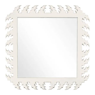 Fleur Home Audubon Square Mirror in White Dove, 48x48 For Sale