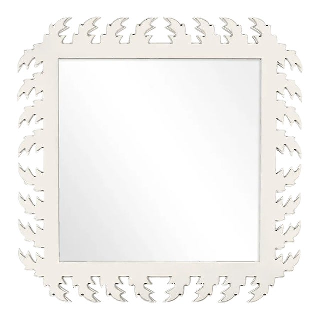 Fleur Home Audubon Square Mirror in White Dove, 48x48 For Sale