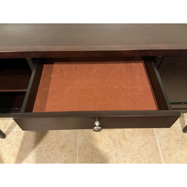 Levin Furniture Transitional Espresso Wood Wine Buffet & Bar Cabinet For Sale - Image 12 of 17