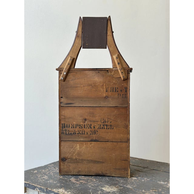 Antique Folk Art Miniature Chest of Drawers With Diminutive Mirror, Circa Early 20th Century For Sale - Image 17 of 18