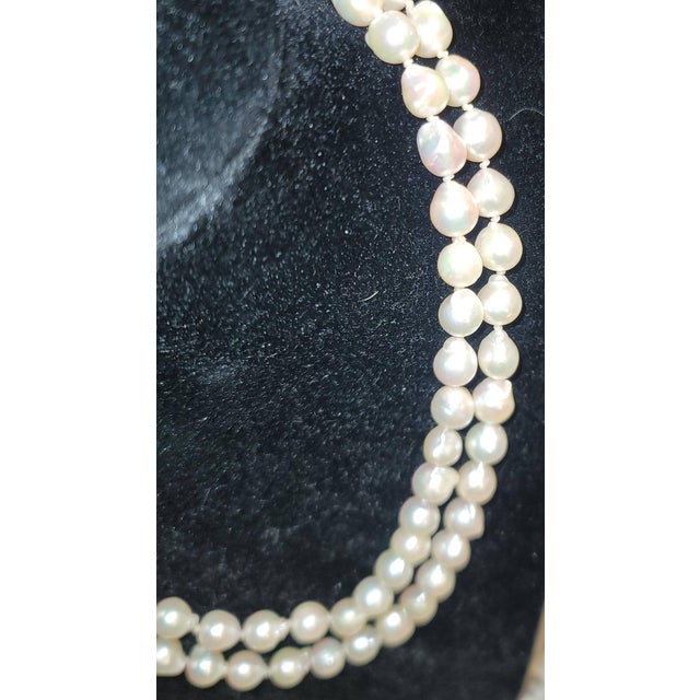 1970s Opera Strand Semi Baroque Pearls, 36" For Sale In West Palm - Image 6 of 16