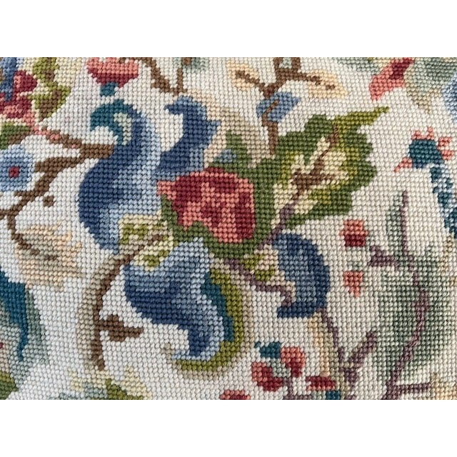 Late 20th Century Vintage Needlepoint Pillow For Sale - Image 5 of 15