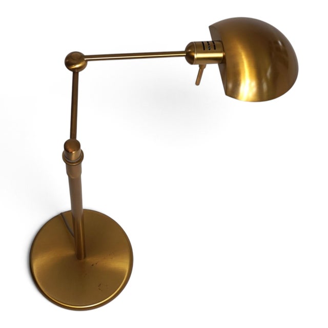 Brass-Colored Dimmable and Height-Adjustable Holtkötter 6352/1-3 Table Lamp, 1960 For Sale - Image 12 of 18