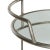 Modern Contemporary Round Glass Bar Cart in Silver For Sale - Image 3 of 5