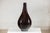 Large Deep Mahogany Brown Artisan Ceramic Vase with Honeycomb Texture For Sale - Image 11 of 18