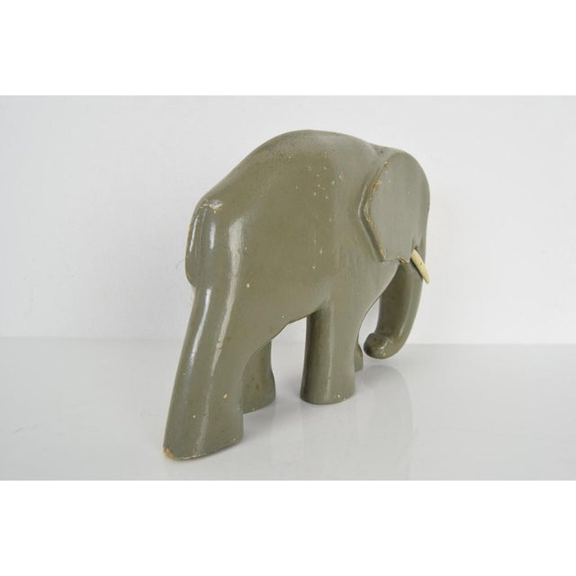 Wood Art Deco Sculpture Wood Elephant, 1930s For Sale - Image 7 of 16