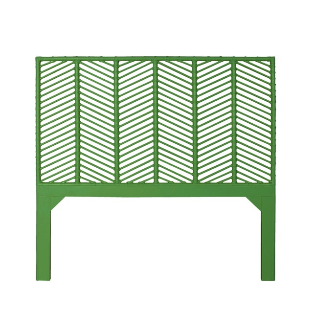 Not Yet Made - Made To Order Liam Standard Bed Double - Bright Green For Sale - Image 5 of 12