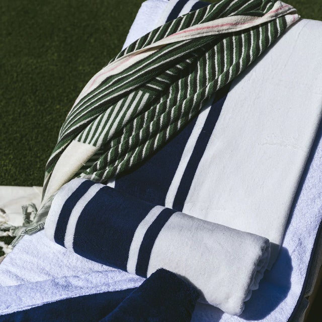 Lounge in comfort and style with our Mari Stripe Beach Towels. Made from 100% cotton, these towels are super absorbent and...