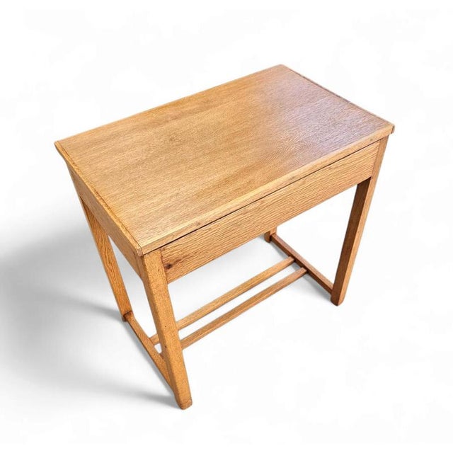 Wood Oak Side Table, 1970s For Sale - Image 7 of 15