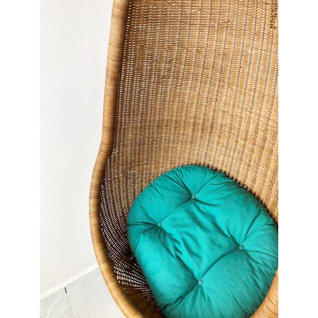 Vintage Hanging Egg Chair attributed to Nanna Ditzel, 1960s For Sale - Image 11 of 12