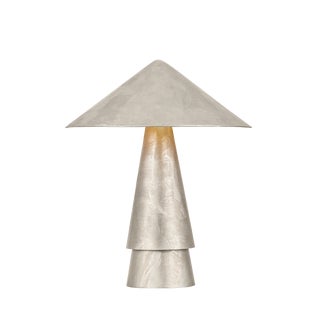 Hudson Valley Lighting Foxton 18 in. 1 Light Table Lamp in Warm Silver Leaf Finish For Sale