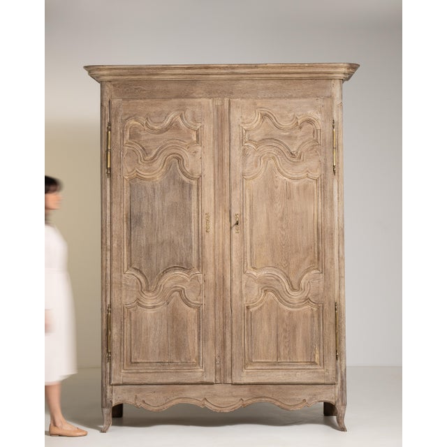 Early 19th Century Early 19th Century Louis XV Oak Wardrobe For Sale - Image 5 of 14