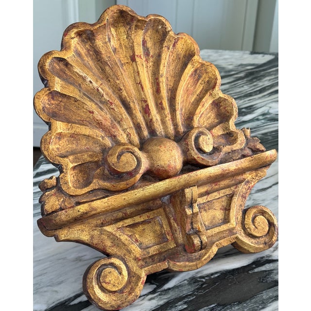 Made in Italy Vintage Grotto Shell Motif Carved Easel For Sale - Image 13 of 16