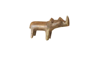 Vintage African Mini Dark Bronze Rhino