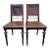 Early 1900's French Embossed Leather Hall Chairs- a Pair For Sale
