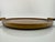 Brown Vintage Mid Century Round Wooden Serving Tray With Side Handles For Sale - Image 8 of 9