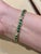 6 Carat Emerald & 1.5 Carat Diamond Tennis Bracelet 14 Karat Yellow Gold S-Shape For Sale - Image 10 of 18