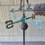 Brown Copper Rooster Weathervane With Directionals (N, E, S, W) and Crown Roof Mount For Sale - Image 8 of 16