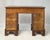 Early 20th Century Vintage Chippendale Style Solid Walnut Kneehole Desk For Sale - Image 5 of 14