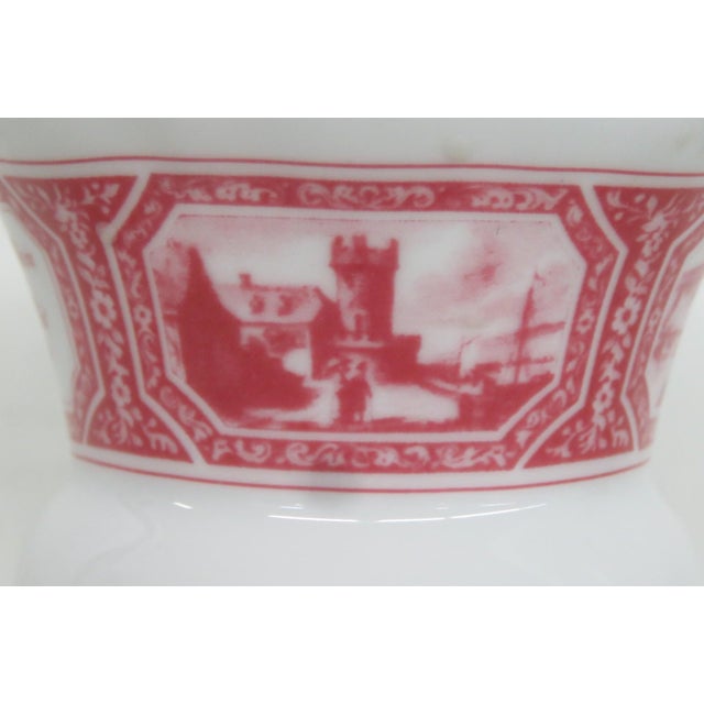 Ceramic Late 20th Century Heinrich Germany Rüdesheimer Kaffee Porcelain Goblet Vase Mug Castle Motif For Sale - Image 7 of 12