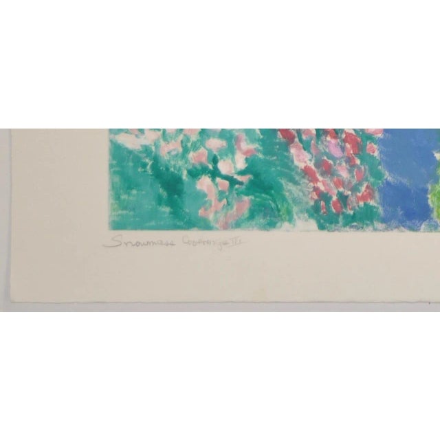 Arthur Krakower Arthur Krakower (1921-2009) "Snowmass 3" Original Monotype C.2004 For Sale - Image 4 of 6