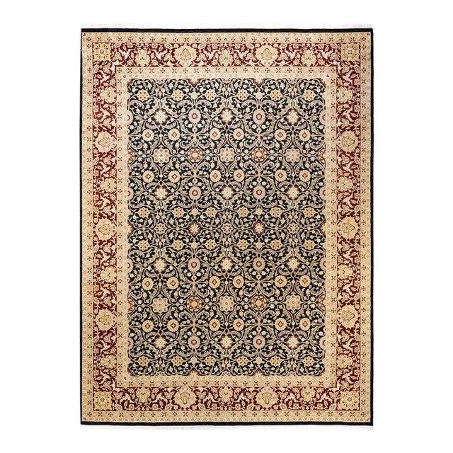 Black Mogul, One-of-a-Kind Hand-Knotted Area Rug in Black , 9' 1" x 12' 4" For Sale - Image 8 of 8