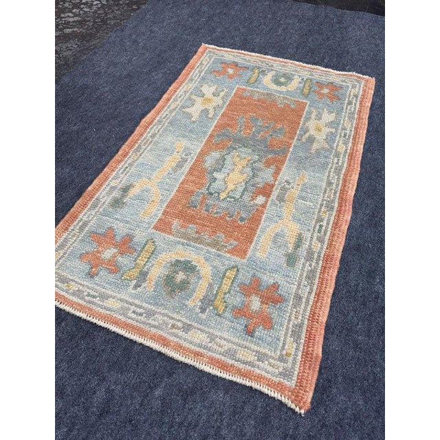 Turkish Oushak Rug 2'1" x 3'5" For Sale - Image 4 of 6