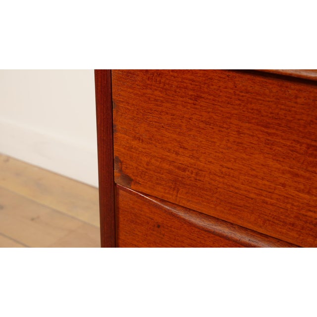 Large Vintage Danish Chest of Drawers in Teak For Sale - Image 10 of 11