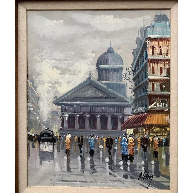 Original painting on stretched canvas 16 x 20 overall size with vintage frame is 24 x 28 signed bottom right