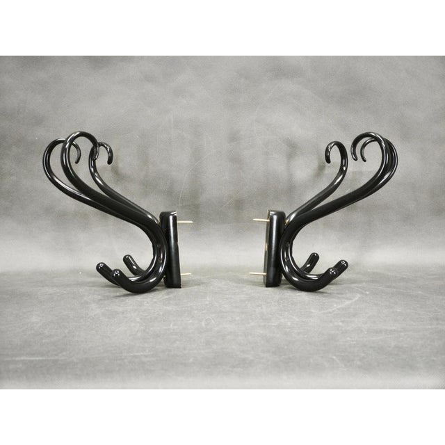 Bentwood Wall Hooks, Czechoslovakia, 1940s, Set of 2 For Sale - Image 9 of 11