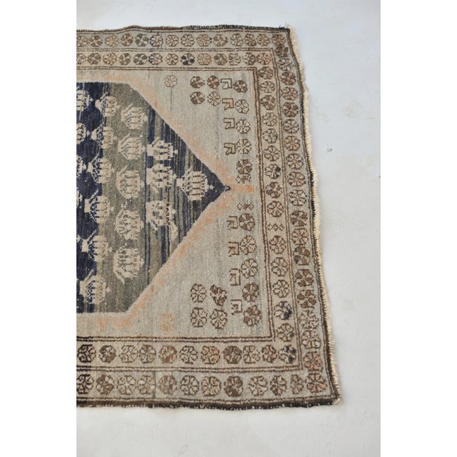 1940s On Hold for Photoshoot* 1940s Apricot, Peach, Grey & Indigo Field of Boteh Rug, 3.3 X 4.5 For Sale - Image 5 of 10