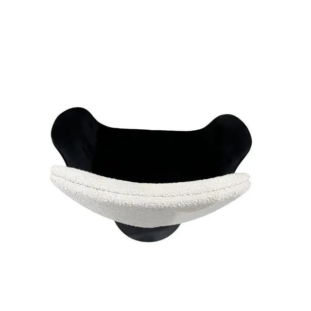 Black Tulip Swivel Chair in Black and White For Sale - Image 8 of 8