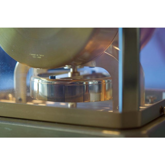 Golden Brass Türler Clock from Jaeger-LeCoultre For Sale - Image 16 of 18