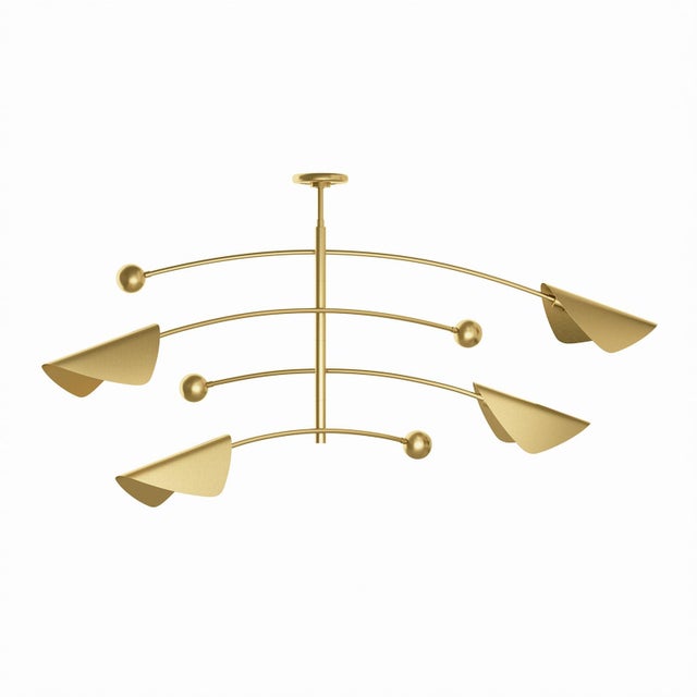 Eclipse Mobile Chandelier, Natural Brass For Sale - Image 10 of 10