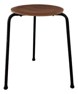 1950s Arne Jacobsen Teak Tripod Stool