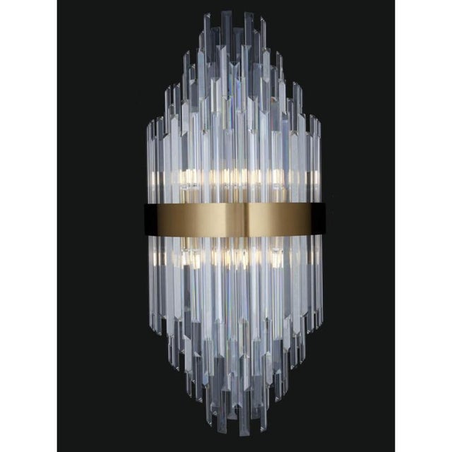 Contemporary Collection Minerva Wall Lamp in Metal and Crystal by Jago For Sale - Image 3 of 17