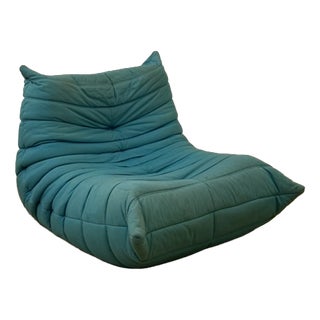 Turquoise Togo Armchair by Michel Ducaroy for Ligne Roset, 1970s For Sale