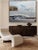 This original abstract seascape is neutral and will suit a wide variety of decor. It includes a maple wood frame