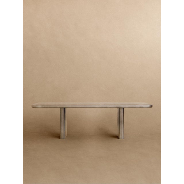 Stainless Steel Dining Table by Kasanai For Sale - Image 4 of 4