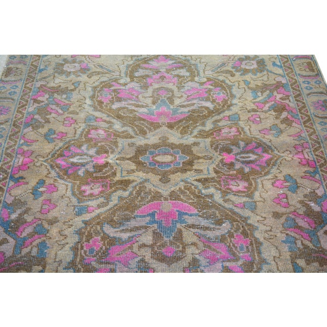 Vintage Turkish Anatolian Hand Knotted Wool Rug, 4'1''x7'10'' For Sale - Image 4 of 4
