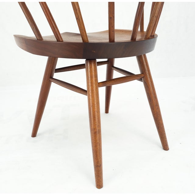 George Nakashima Captain's Dining Chairs in Walnut - A Pair For Sale - Image 9 of 12