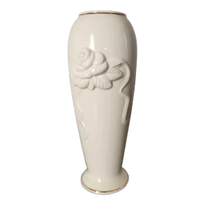 1970s Lenox Porcelain Rose Blossom Bud Vase