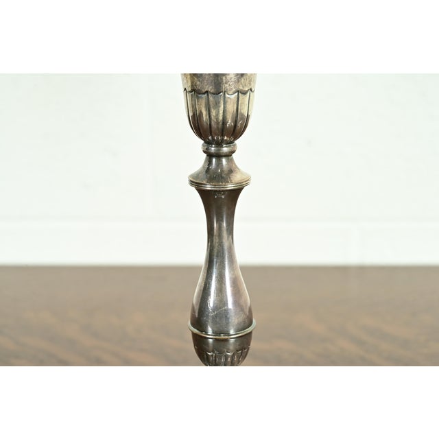 Tiffany & Co. Style Antique Victorian Silverplate Three-Light Candelabra For Sale - Image 9 of 16