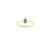 18k Solid Gold Pear Cut Bezel Set Emerald Solitaire Ring Size 7 For Sale In New York - Image 6 of 12