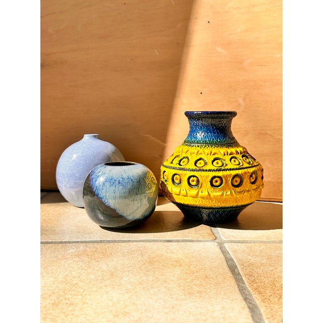 Mid-Century Art Ceramic Vase with Three-Dimensional Decoration from Bitossi, Italy, 1960s For Sale - Image 10 of 11